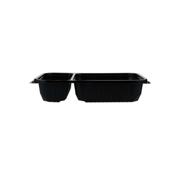 Black Microwave Container 2 Compartment