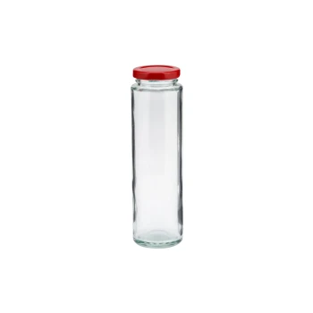 Glass Jar Tall Shape With Metal Lid