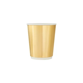 Gold Paper Cups 8 oz Double Wall