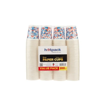 Single Wall Paper Cup 6 Oz (4 Packs)