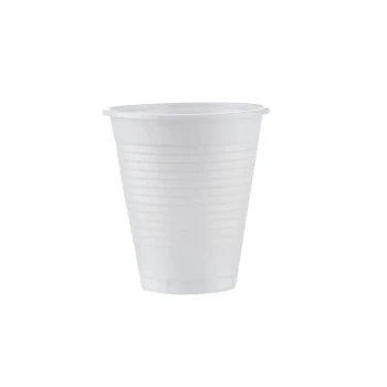 White Plastic Drinking Cup