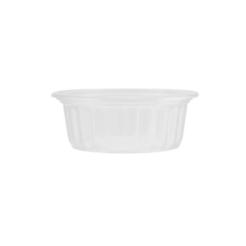 Plastic Ribbed Clear Round Container