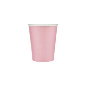25 Pieces 8 Oz Single Wall Pink Paper Cups