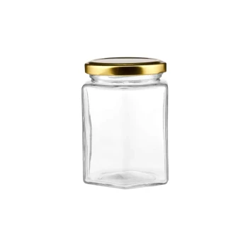 Hexagonal Glass Jar