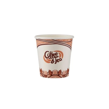 Printed Single Wall Paper Cup for Coffee & Tea - 6 oz