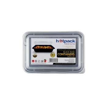 Black Base Rectangular Container With lid 5 Pieces