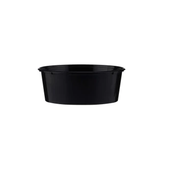 Black Round Microwavable Container