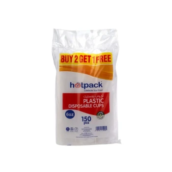 2+1 Plastic Cup 6 Oz 150 Pieces
