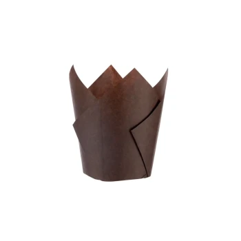 Brown Tulip Muffin Paper Cups