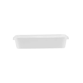 White Rectangle Microwave Container