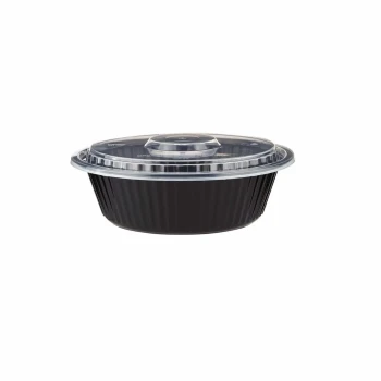 Black Base Heavy Duty Round Container 32 Oz 300 Pieces