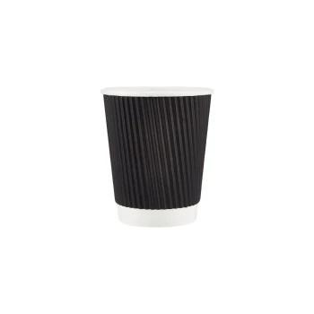 Black Ripple Paper Cups