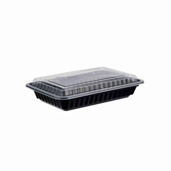 Black Base Heavy Duty Rectangular Container 28 oz x 300 Pieces