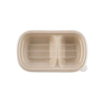 Bio-Degradable 2 Compartment Rectangle Container