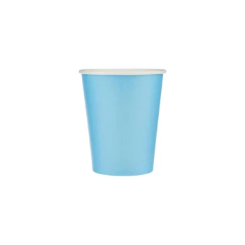 25 Pieces 8 Oz Single Wall Blue Paper Cups