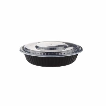 Black Base Heavy Duty Round Container 37 Oz 300 Pieces