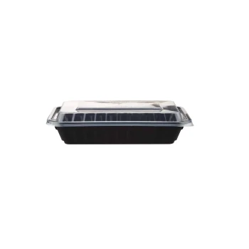 Black Base Rectangular Container 16 Oz 300 Pieces