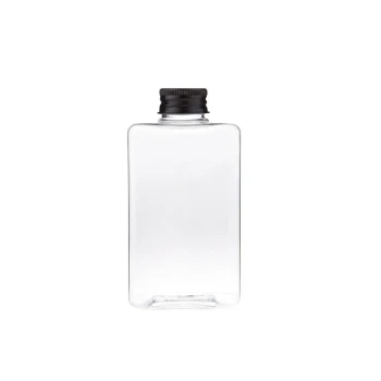 Square Shaped Plastic Juice Bottle With Cap 10 Pieces