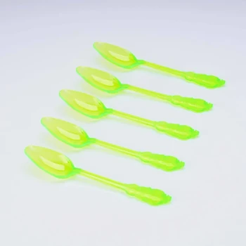 Heavy Duty Neon Plastic Spoon 10 Pieces