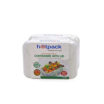 Microwaveable Twin Pack Container 750 ml With Lid 10 Pieces