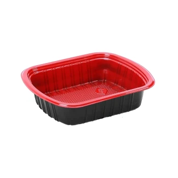 Red & Black Base Container 800 ML with Lids 300 Pieces