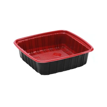 Red & Black Base Container 650 ML with Lids 300 Pieces