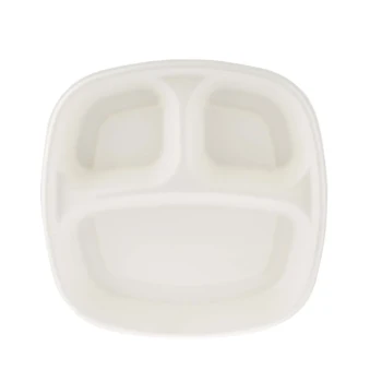 Bio-Degradable Deep 9 Inch 3-Compartment Container 200 Pieces