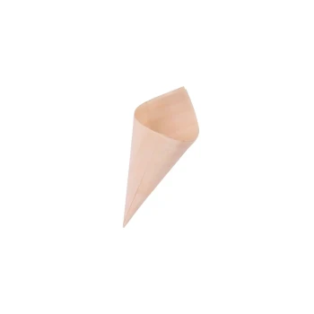 125 x 85 mm Disposable Serving Wooden Cone 500 Pieces