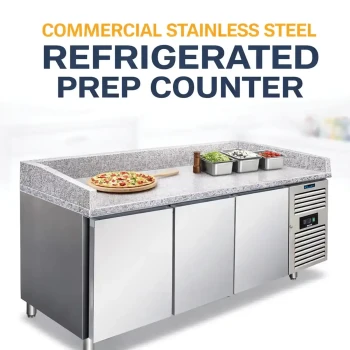 Pizza Counter Chiller 3 Doors with Granite Top