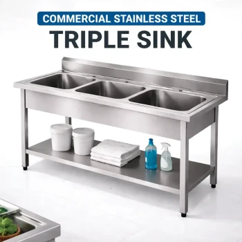 Ss 3 Bowl Washing Sink 180cm