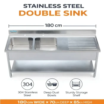 Double Bowl Sink 180