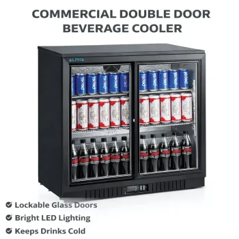 Bar Cooler Double door Black LG-208SC
