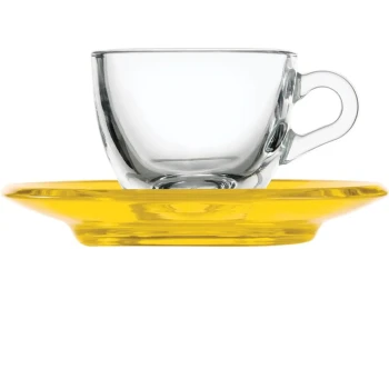 Espresso Cup and Saucer 90ml, Yellow