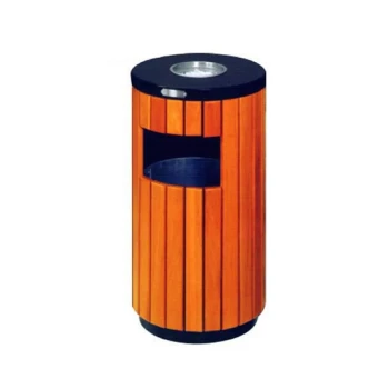 Wooden Outdoor Bin Round