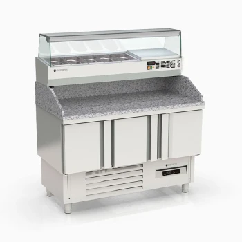 CORECO 3 SOLID DOOR PIZZA COUNTER WITH GRANITE WORK TOP - MFPP-140
