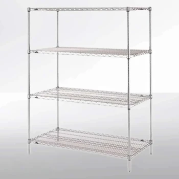 Metroseal 4 Wire Shelving Unit - Chrome Coated