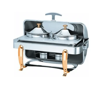 Commercial Double Soup Chafing Dish with Roll Top