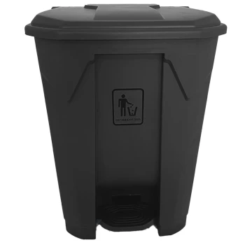 AKC Plastic Garbage Bin | 87LTR |Black