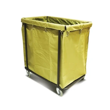 Long Metal Rectangular Laundry Cart