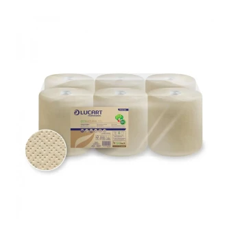 Lucart Econatural Maxi Roll Paper Brown 450 Sheets & 6 Rolls