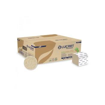 Lucart InterFold Eco Natural Brown Toilet Paper 210 Sheets & 40 Packet