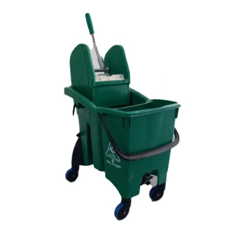 Filmop | Double Split Bucket Mop Trolley | 30LTR | GREEN