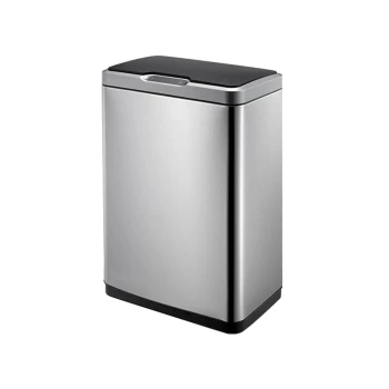 EKO Stainless Steel Pedal Trash Bin, 8 Liters, Silver