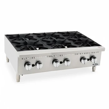 Atosa, Hot Plates Cooktop, 6 Burners, 7.33 kW Burner Power