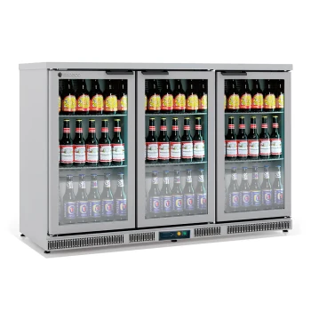 Backbar, Bottle Cooler, 3 Doors, Hinged Doors, 320L, Silver