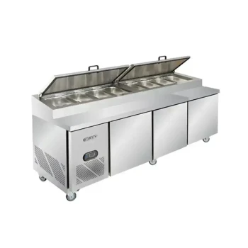Berjaya, Pizza Counter, 3 Doors, 634 L, 0.57 kW, Electric, 230V, R404A, +1 to +6 °C, 12 Pans