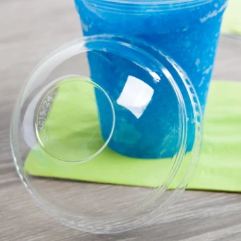 Fabri-Kal DLKC16/24 Kal-Clear / Nexclear 12 /14, 16 / 18, 20, and 24 oz. Clear Plastic Dome Lid with 1" Hole - 1,000/Case