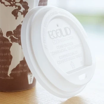 Eco-Products EP-ECOLID-8 8 oz. Compostable Plastic Hot Cup Lid - 800/Case
