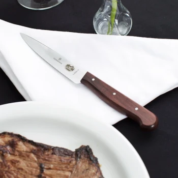 Victorinox Forschner 5.2030.12-X4 6-Piece Wood 4 3/4" Serrated Steak Knife Set