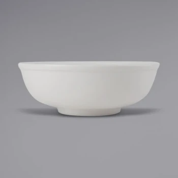 Tuxton VWB-3503 TuxTrendz Zion Matte White 35 oz. China Menudo Bowl - 12/Case